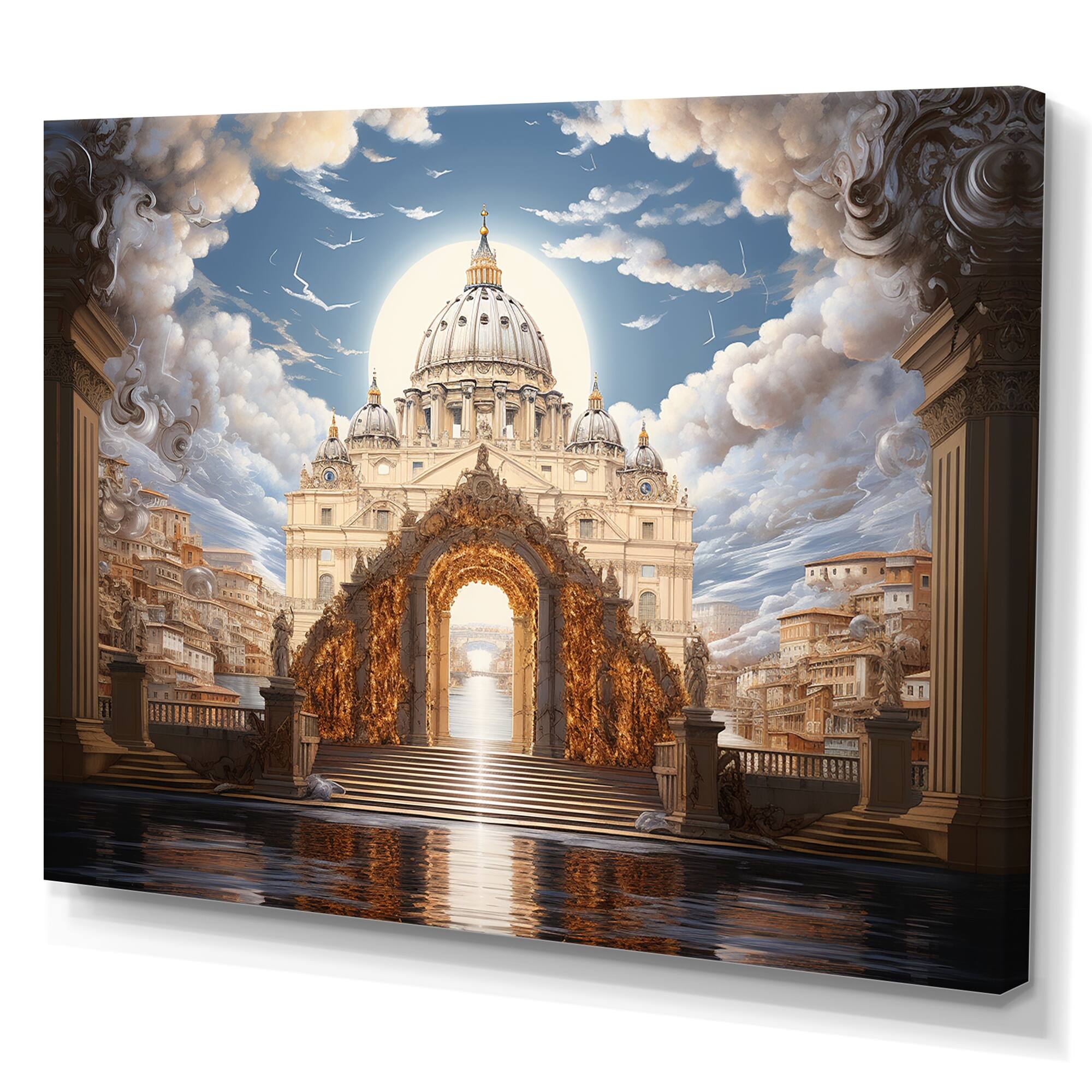 Designart "St. Peters Portal Pearly Gates I" Christianity Wall Art